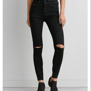 Black ripped jeans form America eagle